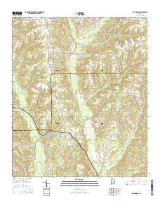 Billingsley Alabama Current topographic map, 1:24000 scale, 7.5 X 7.5 Minute, Year 2014