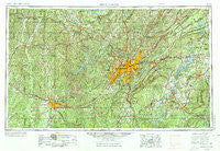 Birmingham Alabama Historical topographic map, 1:250000 scale, 1 X 2 Degree, Year 1953