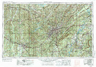 Birmingham Alabama Historical topographic map, 1:250000 scale, 1 X 2 Degree, Year 1953