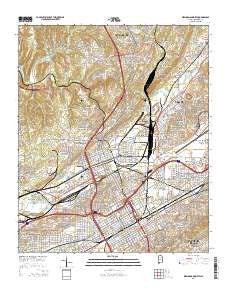 Birmingham North Alabama Current topographic map, 1:24000 scale, 7.5 X 7.5 Minute, Year 2014