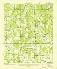 Blackburn Alabama Historical topographic map, 1:24000 scale, 7.5 X 7.5 Minute, Year 1936