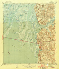 Blakeley Alabama Historical topographic map, 1:31680 scale, 7.5 X 7.5 Minute, Year 1943