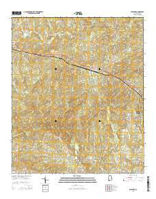 Bleecker Alabama Current topographic map, 1:24000 scale, 7.5 X 7.5 Minute, Year 2014