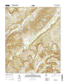 Blountsville Alabama Current topographic map, 1:24000 scale, 7.5 X 7.5 Minute, Year 2014