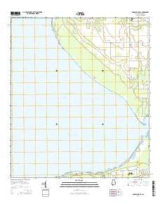Bon Secour Bay Alabama Current topographic map, 1:24000 scale, 7.5 X 7.5 Minute, Year 2014