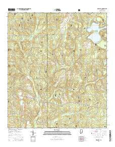 Bradley Alabama Current topographic map, 1:24000 scale, 7.5 X 7.5 Minute, Year 2014