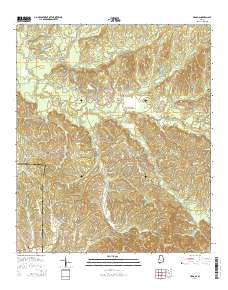 Braggs Alabama Current topographic map, 1:24000 scale, 7.5 X 7.5 Minute, Year 2014