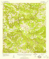 Braggs Alabama Historical topographic map, 1:62500 scale, 15 X 15 Minute, Year 1957