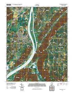 Bridgeport Alabama Historical topographic map, 1:24000 scale, 7.5 X 7.5 Minute, Year 2010