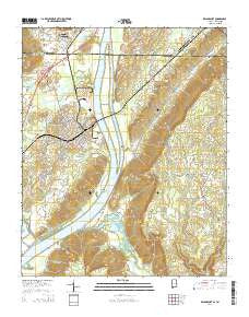 Bridgeport Alabama Current topographic map, 1:24000 scale, 7.5 X 7.5 Minute, Year 2014