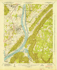 Bridgeport Alabama Historical topographic map, 1:24000 scale, 7.5 X 7.5 Minute, Year 1946