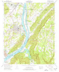 Bridgeport Alabama Historical topographic map, 1:24000 scale, 7.5 X 7.5 Minute, Year 1974