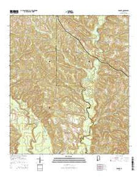 Brooks Alabama Current topographic map, 1:24000 scale, 7.5 X 7.5 Minute, Year 2014