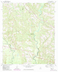 Brooks Alabama Historical topographic map, 1:24000 scale, 7.5 X 7.5 Minute, Year 1971
