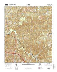 Brookside Alabama Current topographic map, 1:24000 scale, 7.5 X 7.5 Minute, Year 2014