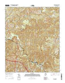 Brookside Alabama Current topographic map, 1:24000 scale, 7.5 X 7.5 Minute, Year 2014