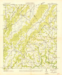 Brooksville Alabama Historical topographic map, 1:24000 scale, 7.5 X 7.5 Minute, Year 1936