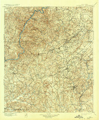 Brookwood Alabama Historical topographic map, 1:125000 scale, 30 X 30 Minute, Year 1899