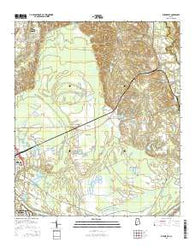 Burnsville Alabama Current topographic map, 1:24000 scale, 7.5 X 7.5 Minute, Year 2014