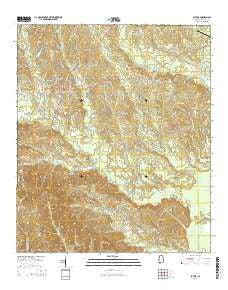 Butler Alabama Current topographic map, 1:24000 scale, 7.5 X 7.5 Minute, Year 2014