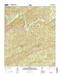 Buttston Alabama Current topographic map, 1:24000 scale, 7.5 X 7.5 Minute, Year 2014