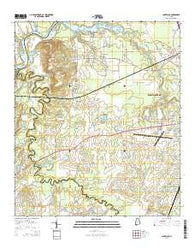 Cantelous Alabama Current topographic map, 1:24000 scale, 7.5 X 7.5 Minute, Year 2014