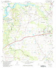 Cantelous Alabama Historical topographic map, 1:24000 scale, 7.5 X 7.5 Minute, Year 1981