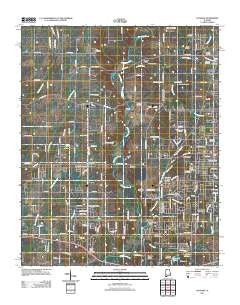 Capshaw Alabama Historical topographic map, 1:24000 scale, 7.5 X 7.5 Minute, Year 2011