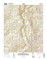 Capshaw Alabama Current topographic map, 1:24000 scale, 7.5 X 7.5 Minute, Year 2014
