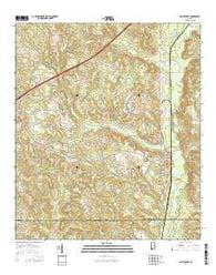 Castleberry Alabama Current topographic map, 1:24000 scale, 7.5 X 7.5 Minute, Year 2014