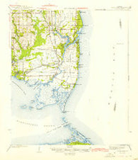 Cedar Point Alabama Historical topographic map, 1:62500 scale, 15 X 15 Minute, Year 1943
