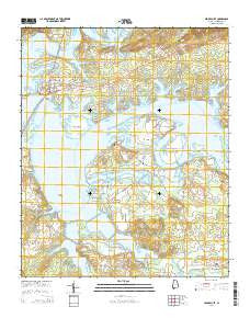Cedar Bluff Alabama Current topographic map, 1:24000 scale, 7.5 X 7.5 Minute, Year 2014