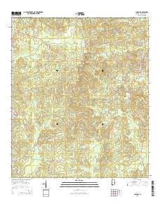 Chatom Alabama Current topographic map, 1:24000 scale, 7.5 X 7.5 Minute, Year 2014