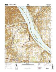 Cherokee Alabama Current topographic map, 1:24000 scale, 7.5 X 7.5 Minute, Year 2014