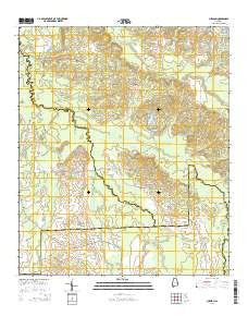 Chesson Alabama Current topographic map, 1:24000 scale, 7.5 X 7.5 Minute, Year 2014