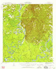 Choctaw Bluff Alabama Historical topographic map, 1:62500 scale, 15 X 15 Minute, Year 1943