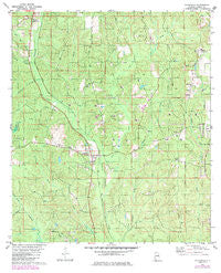 Chunchula Alabama Historical topographic map, 1:24000 scale, 7.5 X 7.5 Minute, Year 1982