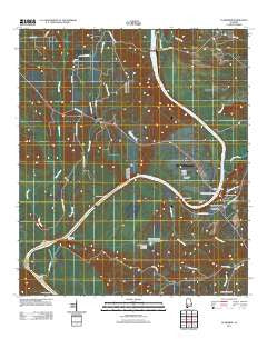 Claiborne Alabama Historical topographic map, 1:24000 scale, 7.5 X 7.5 Minute, Year 2011