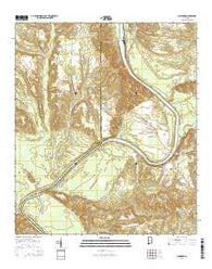 Claiborne Alabama Current topographic map, 1:24000 scale, 7.5 X 7.5 Minute, Year 2014
