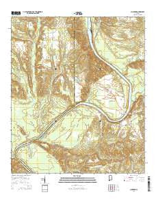 Claiborne Alabama Current topographic map, 1:24000 scale, 7.5 X 7.5 Minute, Year 2014