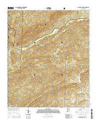 Clairmont Springs Alabama Current topographic map, 1:24000 scale, 7.5 X 7.5 Minute, Year 2014