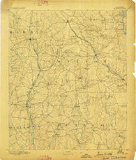Clanton Alabama Historical topographic map, 1:125000 scale, 30 X 30 Minute, Year 1891