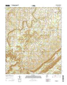 Clarence Alabama Current topographic map, 1:24000 scale, 7.5 X 7.5 Minute, Year 2014