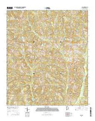 Clio Alabama Current topographic map, 1:24000 scale, 7.5 X 7.5 Minute, Year 2014