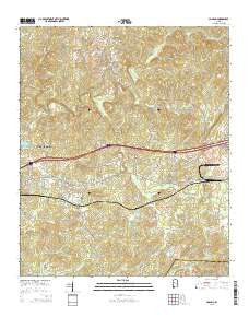 Coaling Alabama Current topographic map, 1:24000 scale, 7.5 X 7.5 Minute, Year 2014