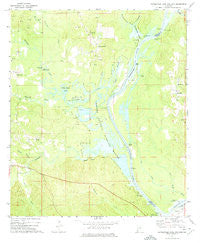 Coffeeville Lock And Dam Alabama Historical topographic map, 1:24000 scale, 7.5 X 7.5 Minute, Year 1971