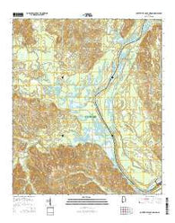 Coffeeville Lock And Dam Alabama Current topographic map, 1:24000 scale, 7.5 X 7.5 Minute, Year 2014