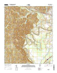 Coker Alabama Current topographic map, 1:24000 scale, 7.5 X 7.5 Minute, Year 2014