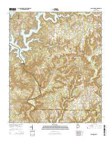 Cold Springs Alabama Current topographic map, 1:24000 scale, 7.5 X 7.5 Minute, Year 2014