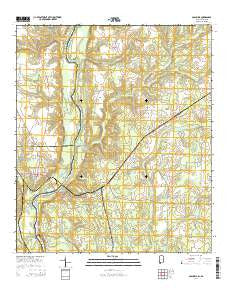 Columbia Alabama Current topographic map, 1:24000 scale, 7.5 X 7.5 Minute, Year 2014